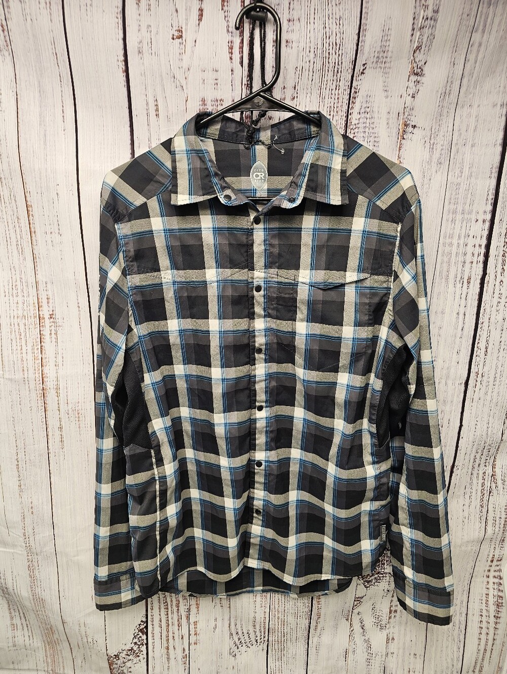 Club Ride Absolute Bikes Salida Colorado Plaid Cycling Shirt Men's Size M